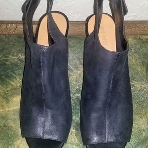 nine west black leather shoes